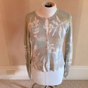 EASEL WOMENS LIGHTWEIGHT LONG SLEEVE SIZE SMALL BUTTON UP SWEATER WITH SEQUINS
